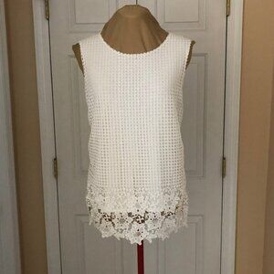 FLYO Sleeveless lined laced top Med